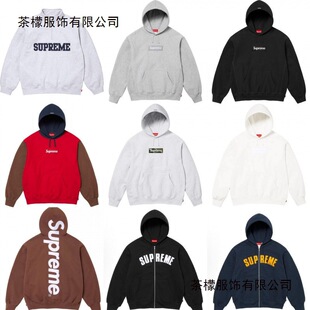 �߰汾supreme25SS ����HOODED SWEATSHIRT ��LOGO�ӽqñ���l��