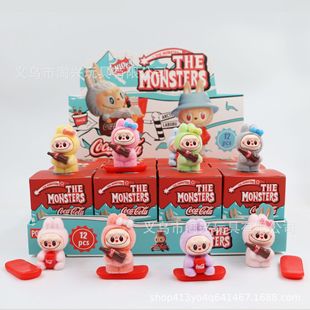 Coke Flocked Labubu Blind Box Small Ornaments Kidsren's Toys Bubble Mart Stall Wholesale Trendy Toys Cross-Border