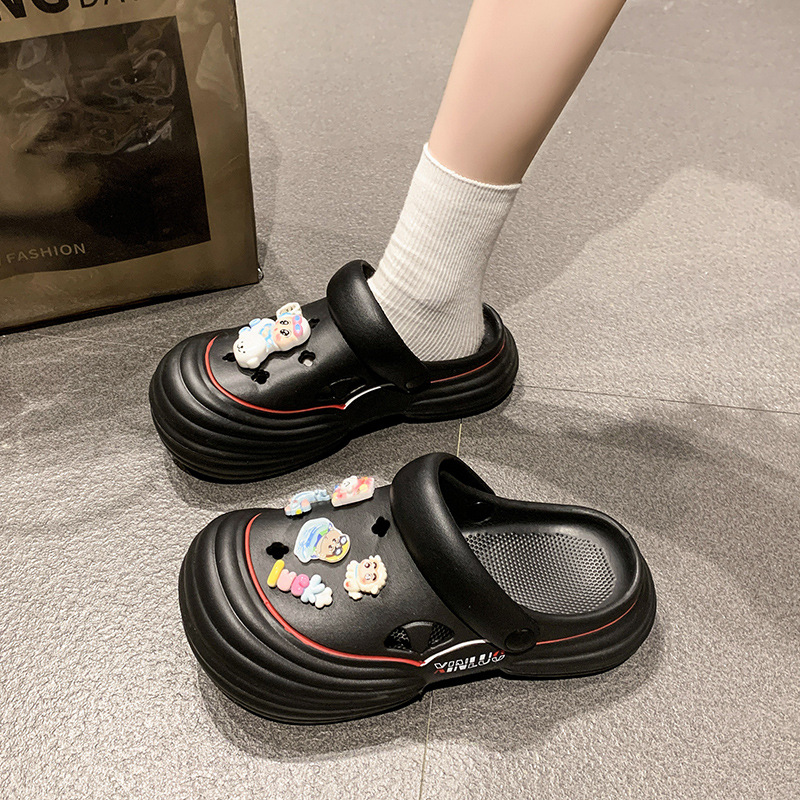 AliExpress verano sandalias ligeras de suela gruesa con sensación de mierda zapatos transfronterizos con agujeros de suela blanda zapatos de playa lindos zapatos casuales de mujer