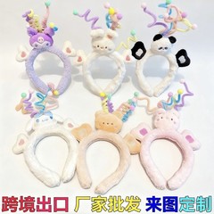 创意搞怪扭扭棒头箍 秋冬可爱少女合集发箍 跨境新品防滑头箍发饰