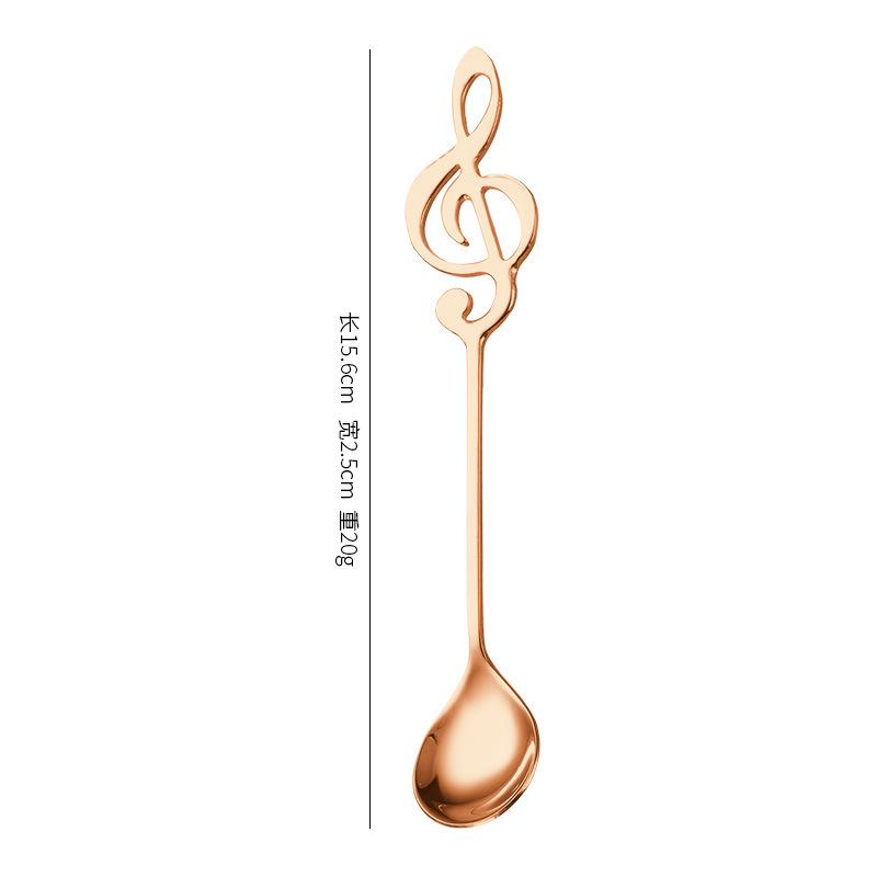 Creative Musical Gift, Treble Clef High Note Shaped Coffee Spoon, Cute And Exquisite Prize For Students_voghion.com