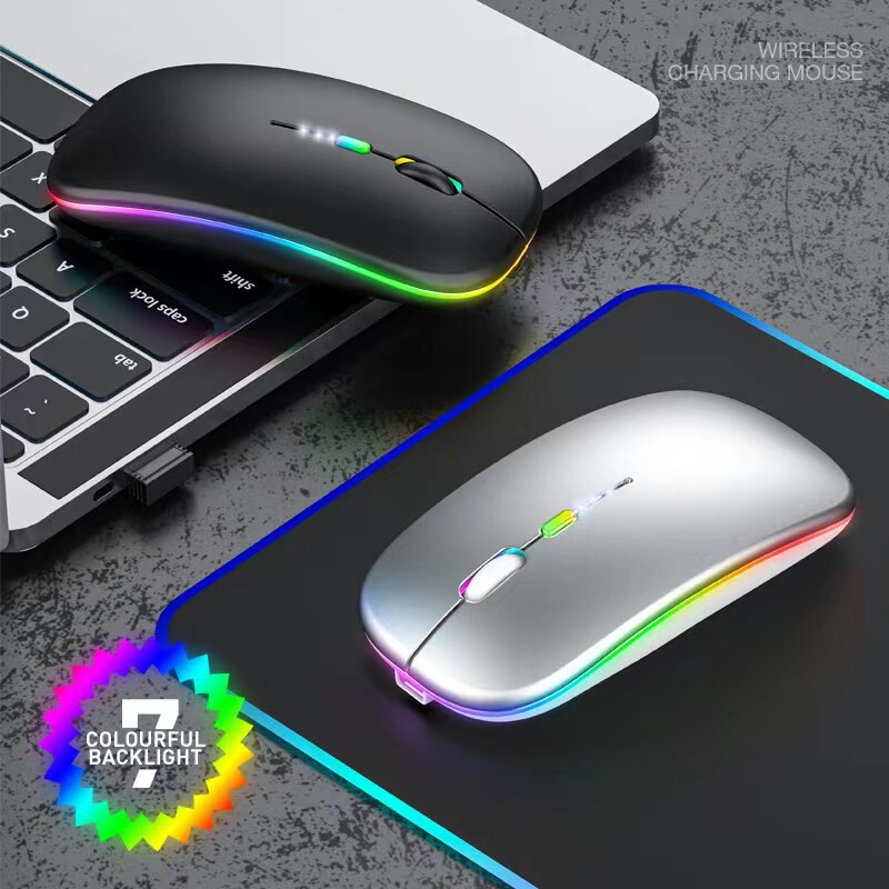 Wholesale upgrade power display wireless Bluetooth charging mouse dual-mode luminous mute office computer sliding mouse