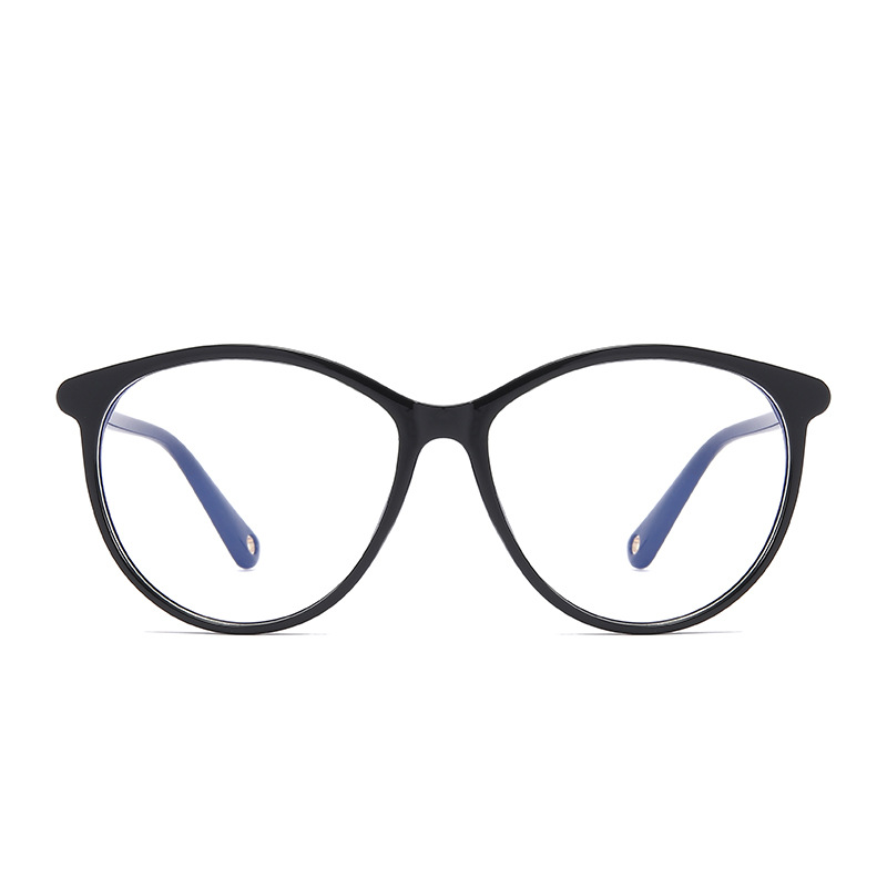 Transmisión en vivo de gafas anti-luz azul de moda, montura delgada, gafas ligeras, montura de gafas, espejo plano de fragancia pequeña de cuello blanco para estudiantes