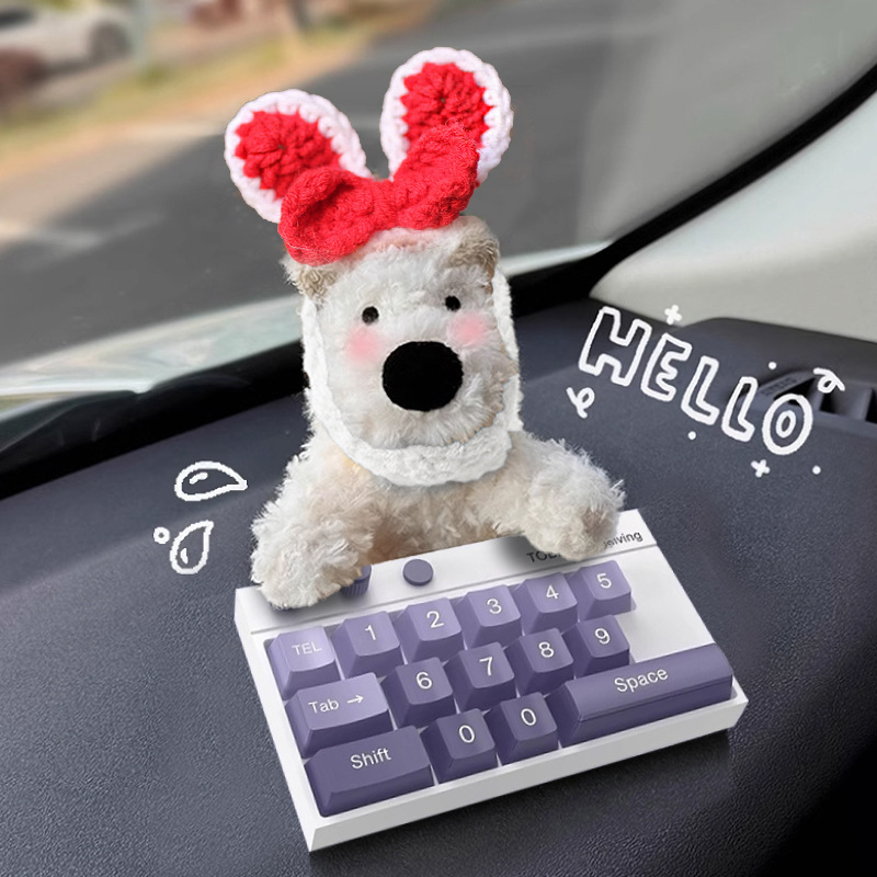 Tarjeta de estacionamiento temporal del automóvil lindo West Highland Puppy Keyboard Teléfono del automóvil Número de matrícula Decoración del automóvil Mover el automóvil