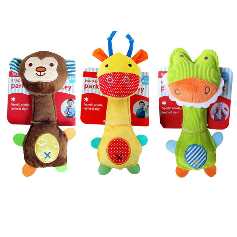 Nuevo perro de peluche de juguete doble sonar para mascotas traqueteo incorporado sonajero molar suministros de juguete para perros image 5