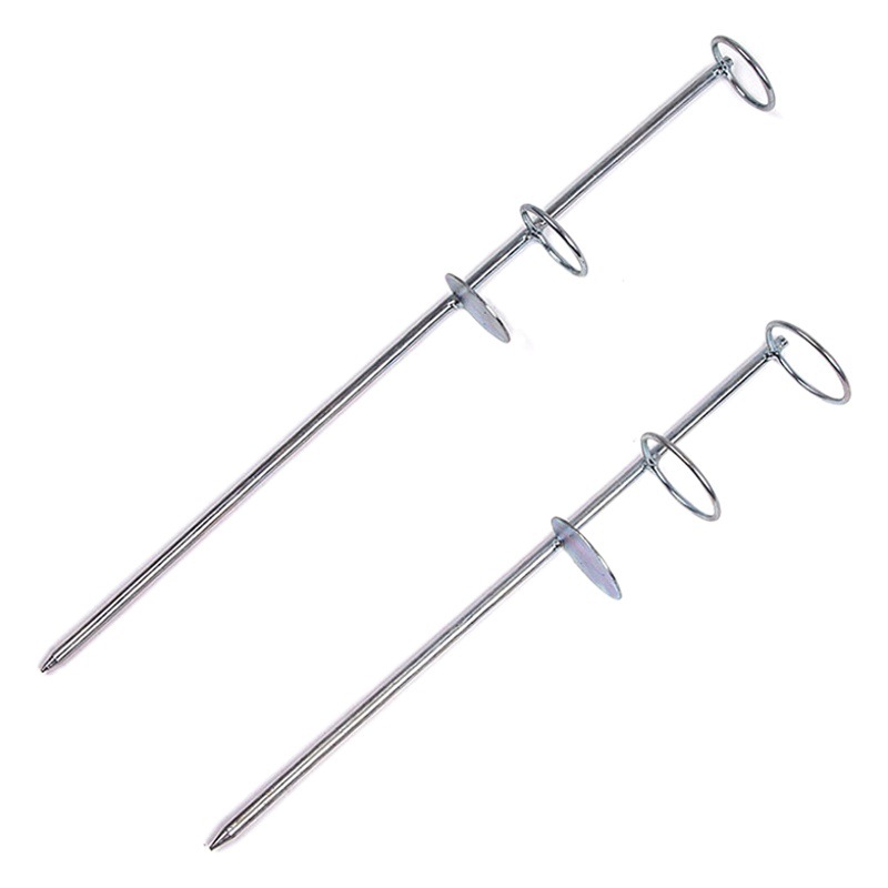 Wholesale fishing supplies sea pole ground plug single fork double ring bracket battery ground plug simple galvanized double ring bracket