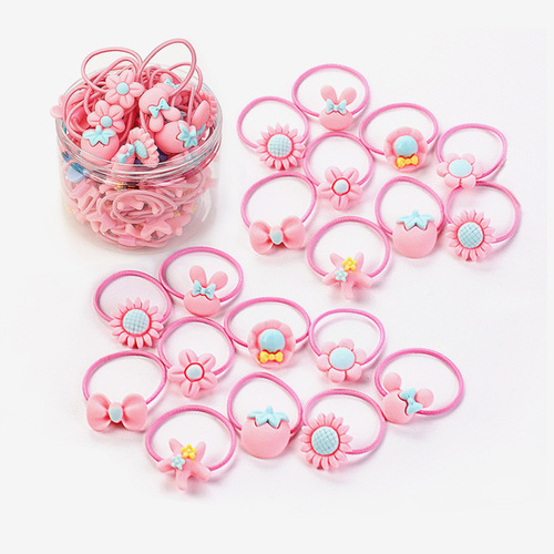 Hair accessories for children, elastic hair ties that don't damage hair, suitable for girls, set of cute hairbands for babies