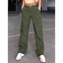 N 27962 High waist workwear pants ������װŮ����羳����