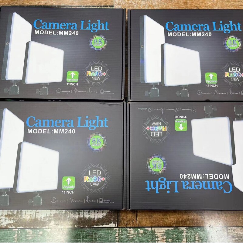 New 10inch Flat Panel Live Broadcast Lamp Mm240 with Remote Control Color Temperature Adjustment for Shooting Food and Beauty, Square Led Lamp