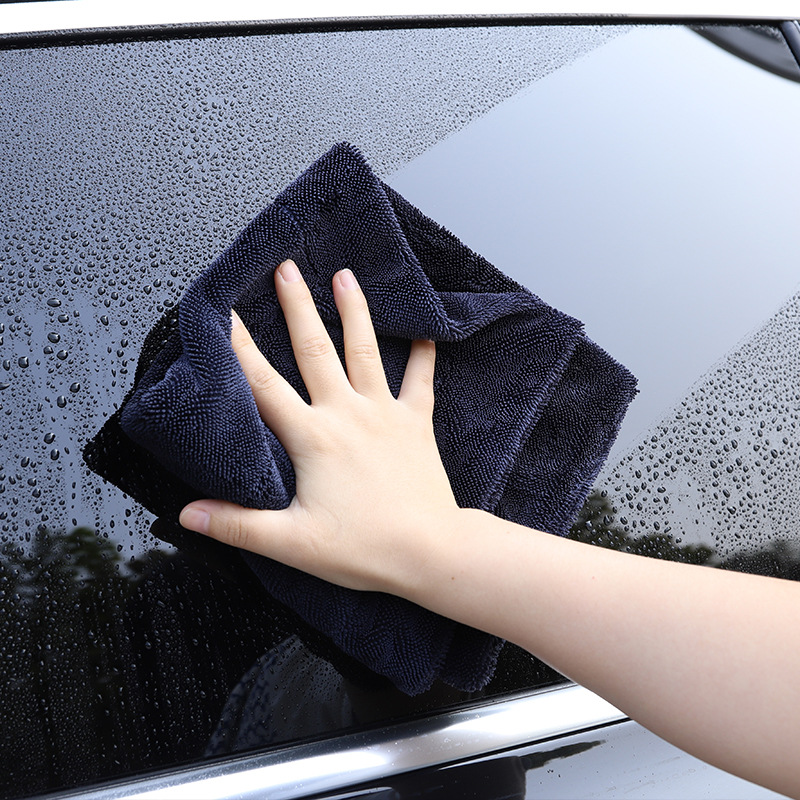 두꺼운 양면 타월, 부드럽고 흡수력이 뛰어나며, 자동차 청소용, 털빠짐 없음, 도매용 세차 타월, 두껍고 내구성 있음