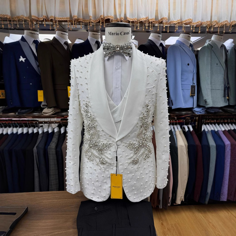Man Suit Cross-Border Men's Suit Suit Fashion Casual Banquet Dress Suit 3-Piece Set Man Suit Cross-Border Men's Suit Suit Fashion Casual Banquet Dress Suit 3-Piece Set