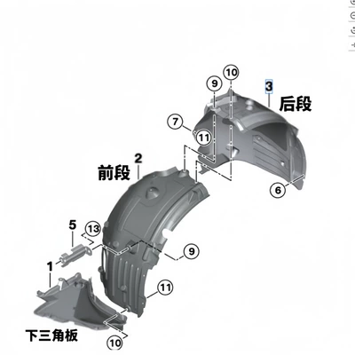 Triangle Panel Mudguard, Car roof lining