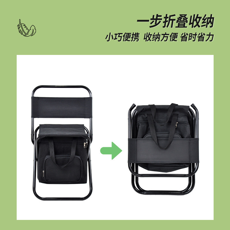 新しい屋外キャンプアイスバッグチェア多機能マザーフィッシングチェア旅行ポータブルバックパック折りたたみアイスバッグスツール|undefined