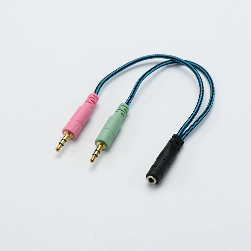 Headphones, adapter cable, laptop, microphone, 3.5mm, 2 in 1