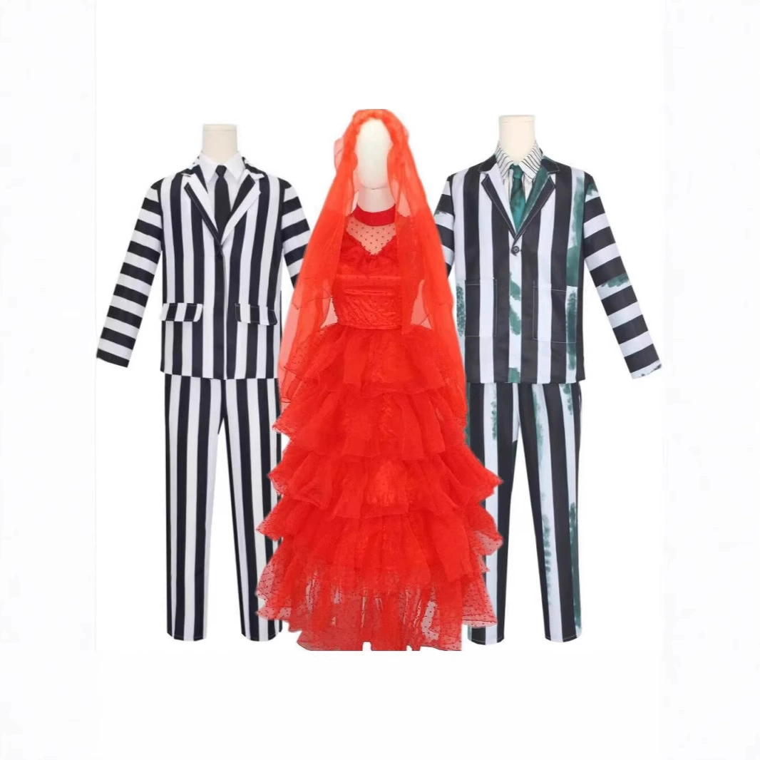 Популярное косплей-платье в европейском и американском стиле, вдохновленное серией «Мастер подземного мира» (Лида), для Хэллоуина, в стиле Битлджус, свадебное платье для косплея.