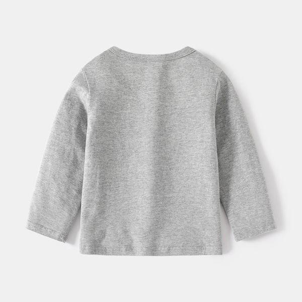 Spring comfortable long-sleeve with a round collar for boys