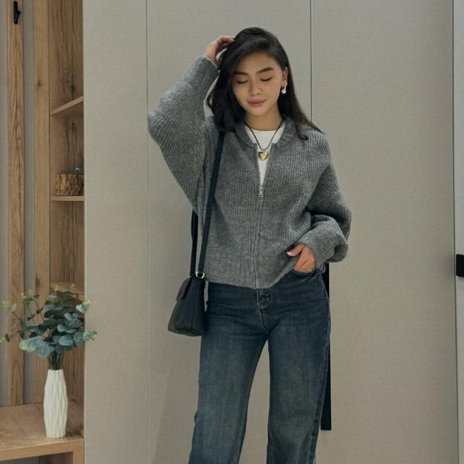 2024 otoño nuevo estilo europeo y americano Amazon ropa de mujer transfronteriza estilo relajado coreano delgado cardigán chaqueta de punto image 3
