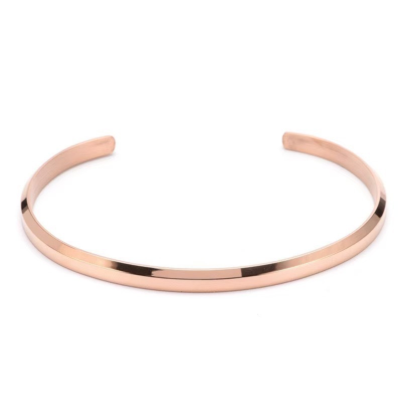 Fábrica directa DW pulsera simple C biselada abierta pulsera pareja cruzada Europa y América venta caliente pulsera de cobre mujer