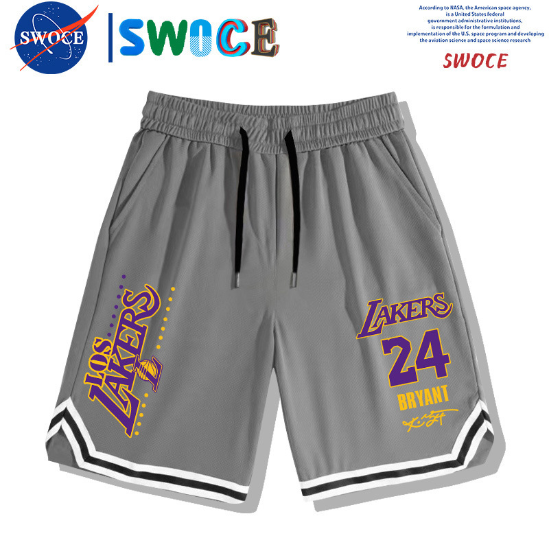 Lakers Kobe Signature No. 24 Ice Silk Quick-drying Basketball Summer Youth Loose Waist Shorts