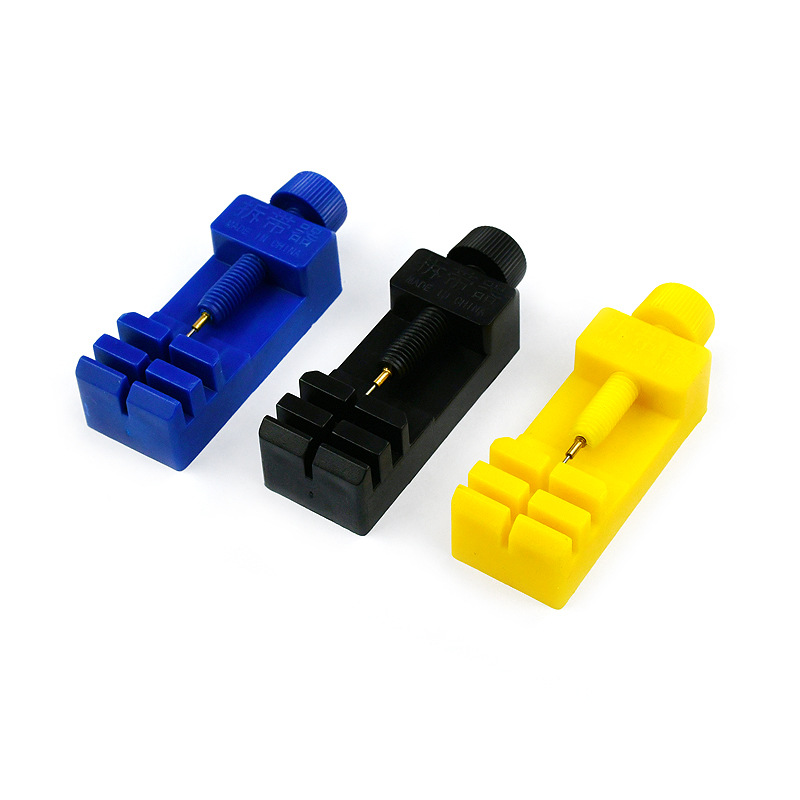 蓝色黑色黄色塑料 迷你 手表 拆带器 调节表带长度 钟表维修工具