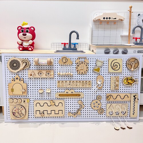 Busy Board Hole Hole DIY Accessory Materials Montessori Early Education Homemade Toys Baby Kindergarten Quiet Corner