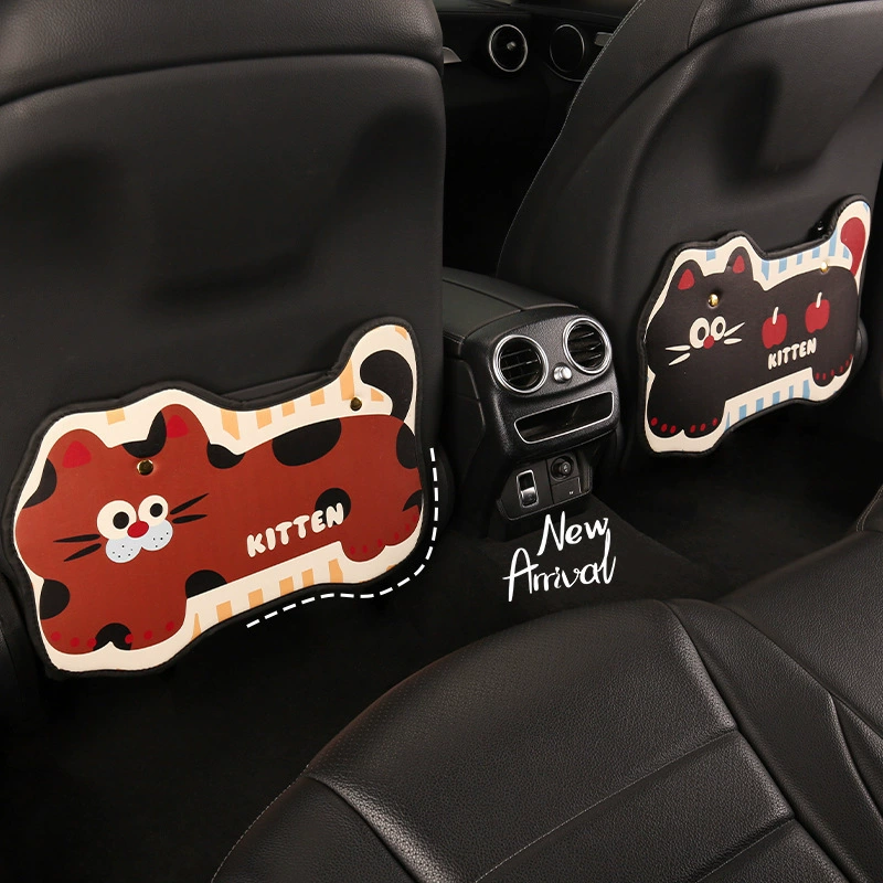 Мультяшный милый котенок автомобиль анти-удар автомобильная площадка внутри декоративное сиденье спинка анти-грязная детская автомобильная защитная прокладка женщина