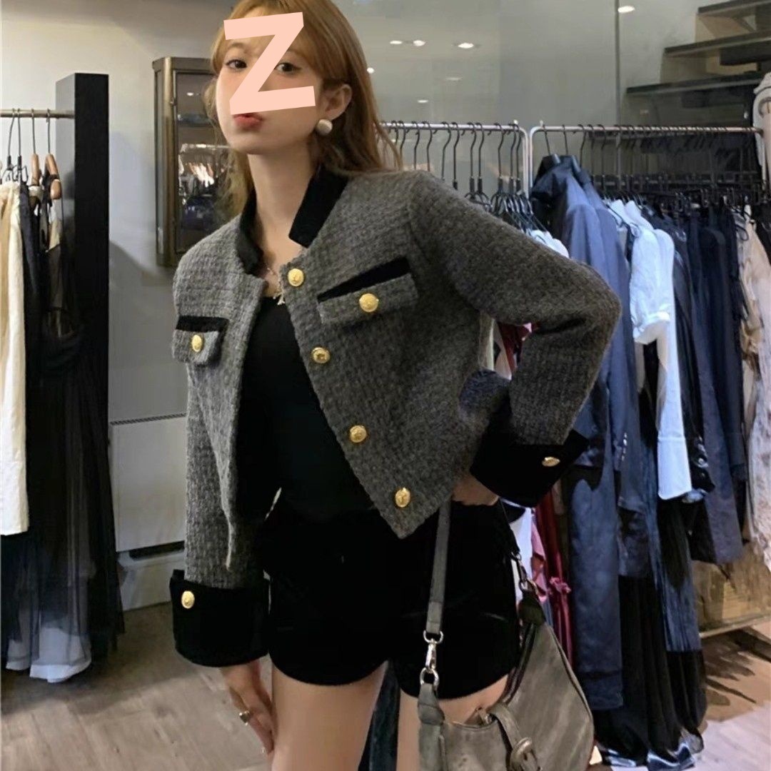 Short Coat for Women, Elegant and Sophisticated Style, Chanel-Inspired Quilted Thickened Top for Socialites, Winter Wear