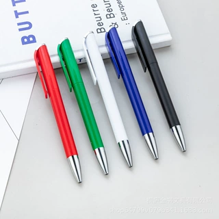 塑料圆珠笔旋转出芯外贸扭动圆珠笔可印刷logo厂家批发