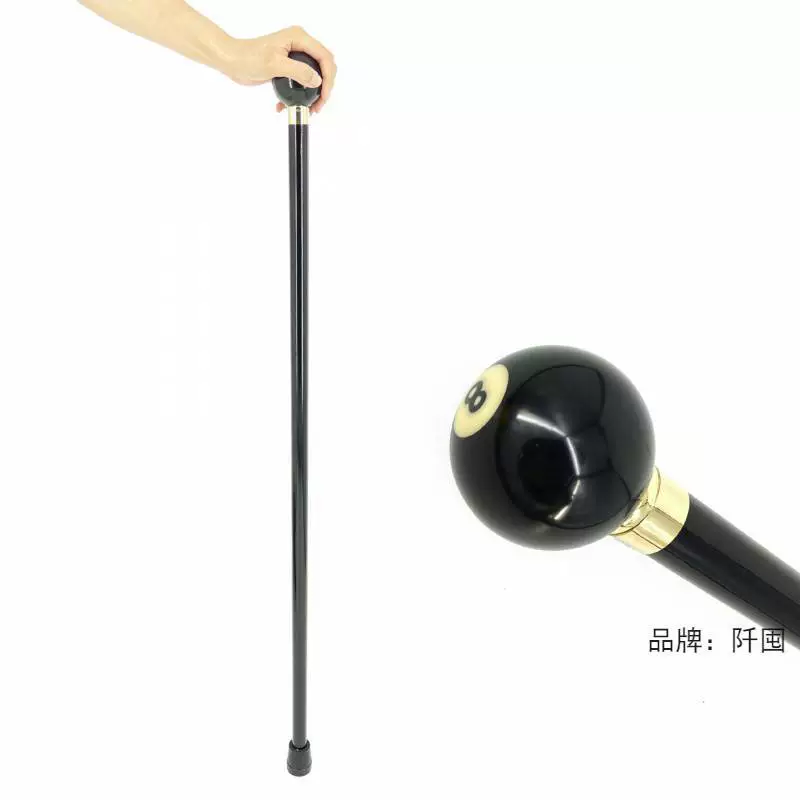 Костыль с круглой головкой черный 8 бильярдный тростник из цельного дерева цивилизованный костыль для пожилых людей походы на открытом воздухе Альпинизм подарок на день рождения