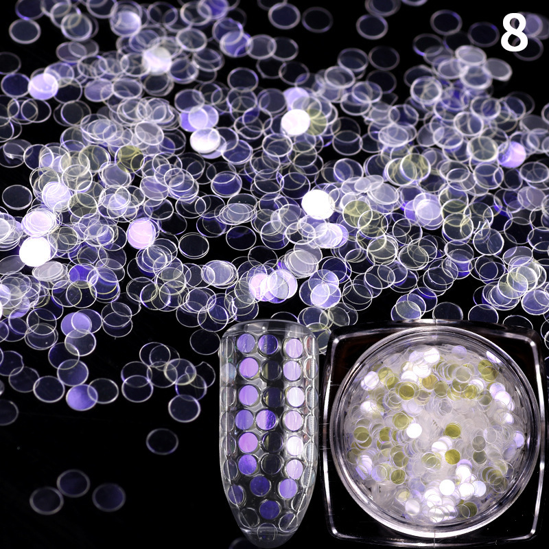 Joyería de uñas melocotón corazón redondo estrella de cinco puntas lentejuelas uñas de bricolaje textura láser brillo gradiente fototerapia de uñas