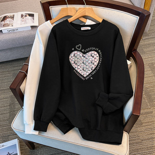200/350kg large super plus size 300kg loose autumn sweater bust/150/160/170-6073