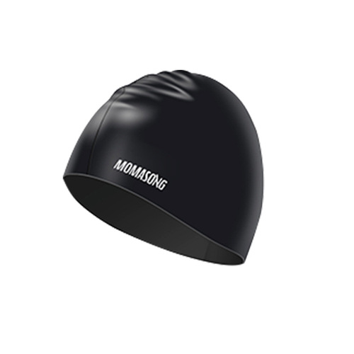 Momasong Stretch Silicone Swim Cap Adult Unisex Professional Waterproof Swim Cap Ear Protection Does Not Cover Head