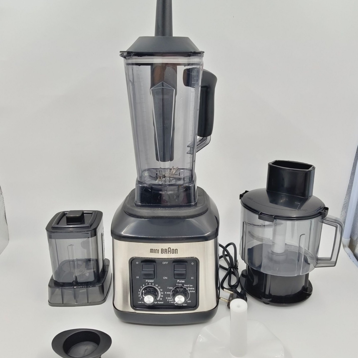 2024 새로운 3in1 스테인레스 스틸 벽 깨는 기계 다기능 요리 기계 순수 구리 모터 8 커터 헤드 내구성 PC 컵