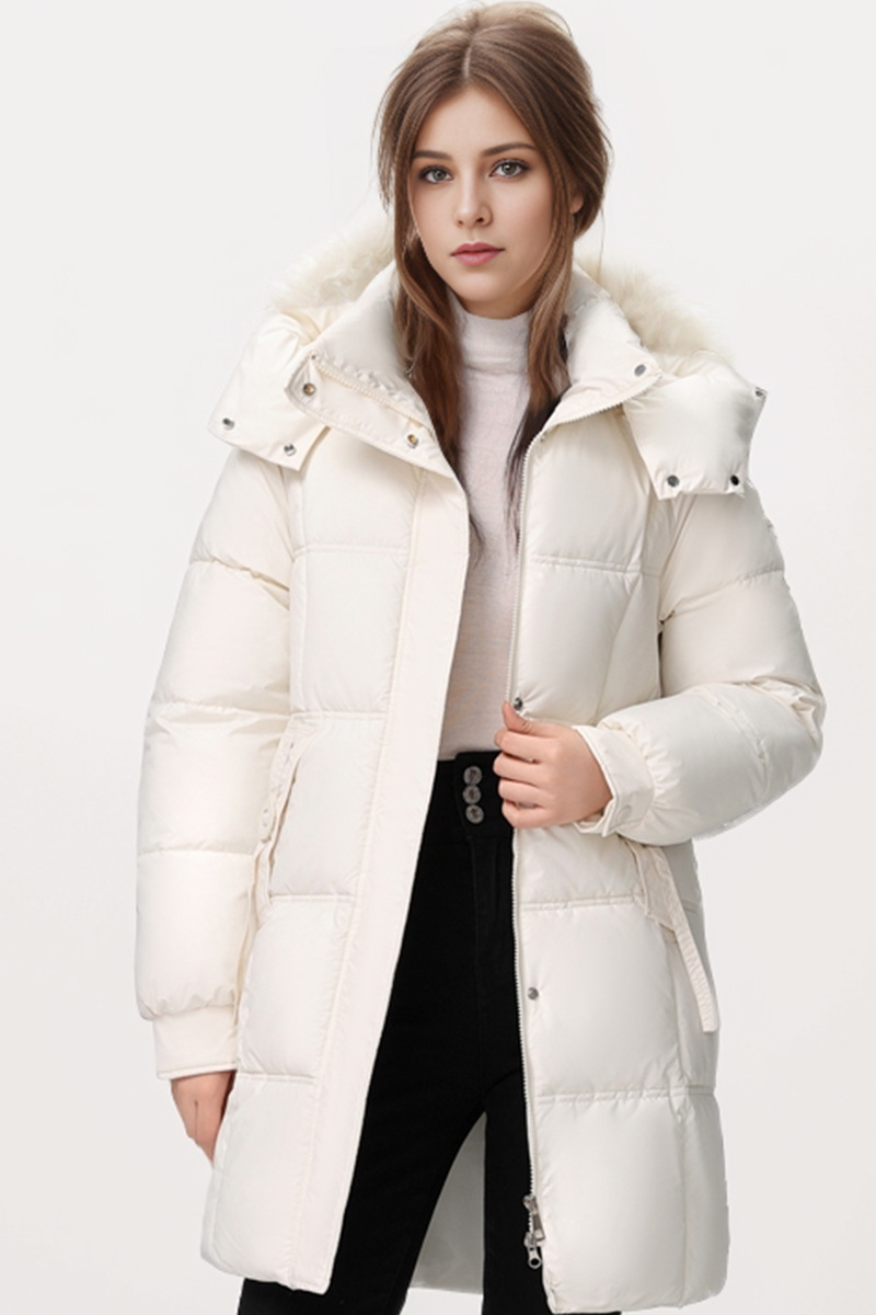 Abbigliamento da donna Giacca calda giacca di cotone per donna di media lunghezza 2024 nuova giacca invernale con cappuccio di alta qualità e ampia_voghion.com
