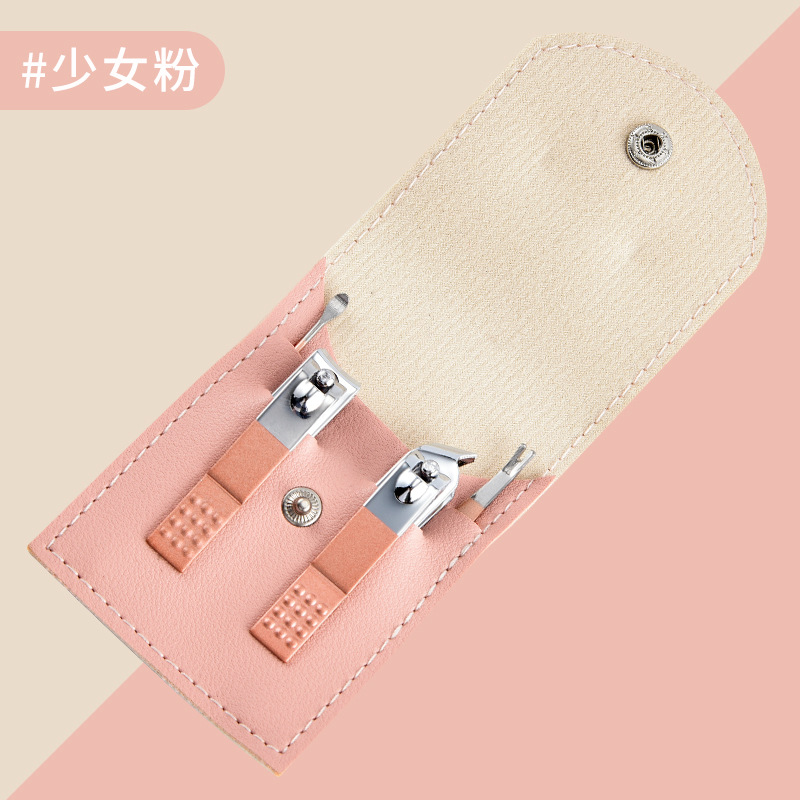 Portátil portátil de acero inoxidable a prueba de salpicaduras conjunto de cortadores de uñas caseros cortadores de uñas de alta calidad conjunto de belleza