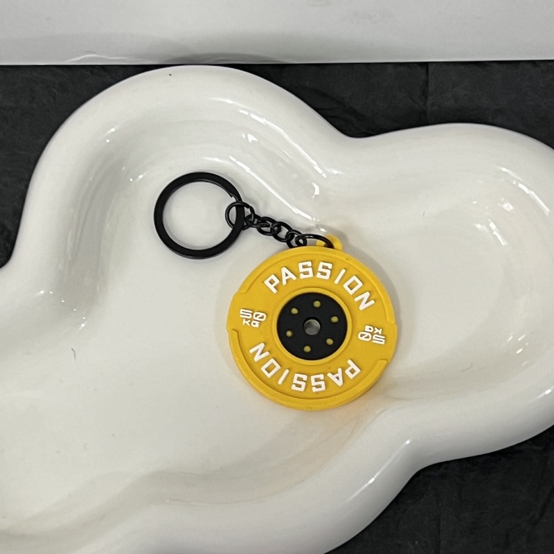 新款迷你健身器材创意钥匙扣礼品配饰环保软胶韩系背包挂件装饰品|undefined