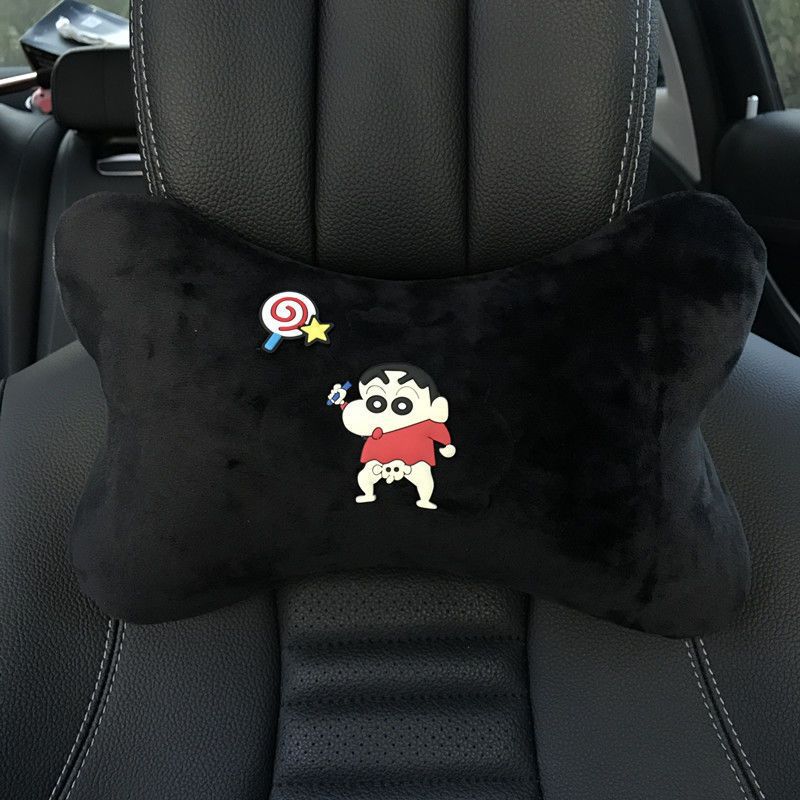 Cute Little Boy Car Interior Set, Steering Wheel, Headrest, Car Seat Belt Shoulder Protector, Car Modification Interior