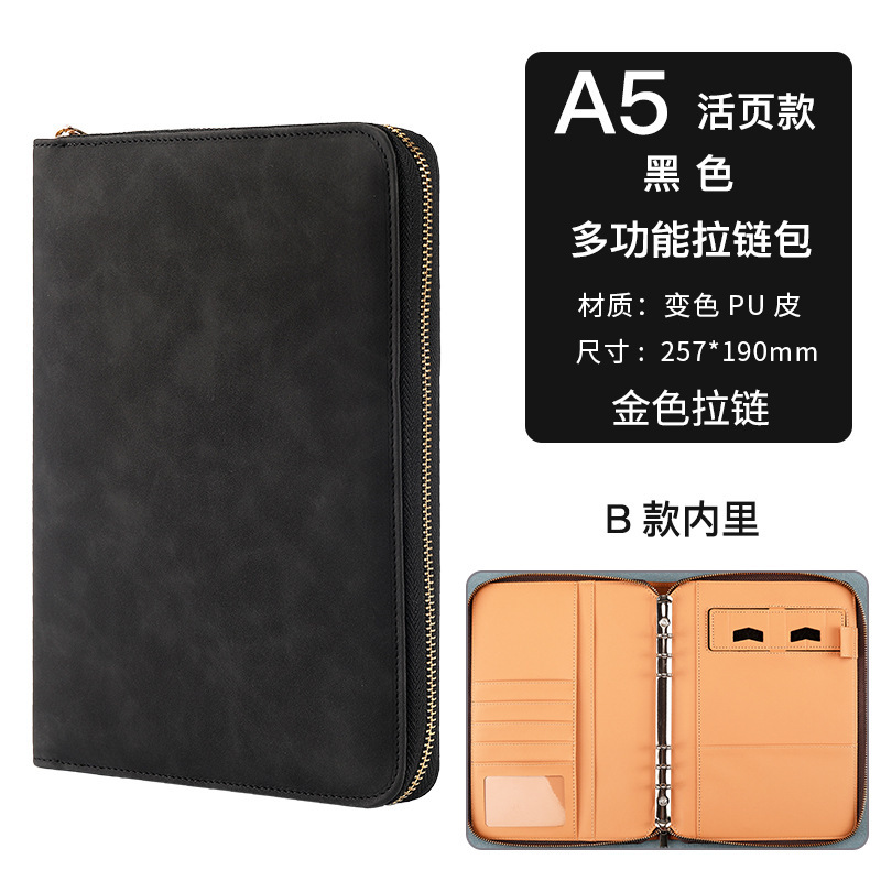 8.5 블랙 B 스타일 골드 지퍼