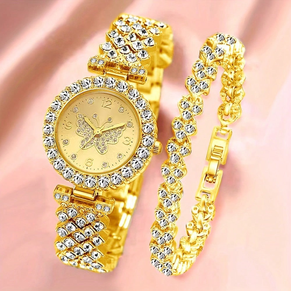 Foreign Trade Watches, Fashionable Roman Pattern Diamond-Encrusted Women's Watches, Women's Watches, Quartz Watches, Bracelets, Women's Watches, Manufacturers in Stock