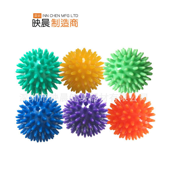 Wholesale Pvc Spiky Ball Yoga Fitness Massage Ball Fascia Ball 6cm Soft Grip Ball Hedgehog Ball Fascia Relaxation Ball