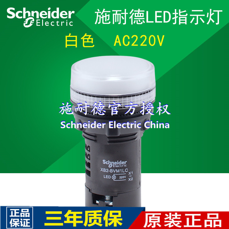 原装正品XB2BVQ1LC AC380V 白色LED指示灯