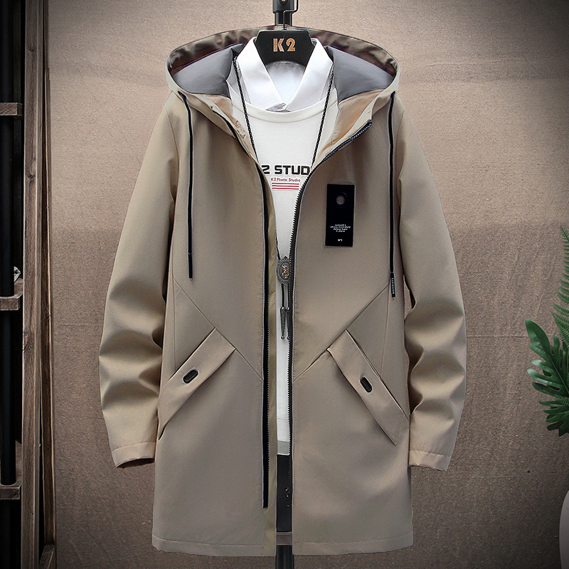 2025 primavera y otoño chaqueta de monzón para hombres chaqueta larga suelta estilo coreano chaqueta guapo chaqueta de hombre chaqueta casual chaqueta de moda image 8