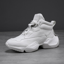 欧洲站秋冬季马丁靴男士真皮高帮短靴皮靴个性厚底头层牛皮靴子男