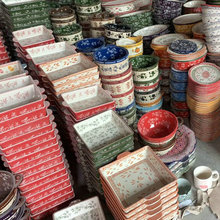 潮州库存陶瓷批发 外贸尾货陶瓷 直播摆摊日用碗盘碟花瓶摆件清仓