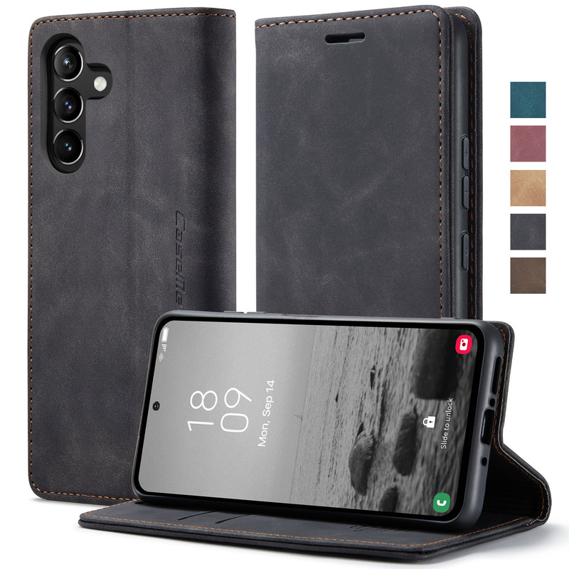 Suitable for Samsung's New A55 Mobile Phone Case, A25 Anti-Fall Bracket Leather Case, Galaxy A57 Retro Flip Cover Protective Case Suitable for Samsung's New A55 Mobile Phone Case, A25 Anti-Fall Bracket Leather Case, Galaxy A57 Retro Flip Cover Protective Case