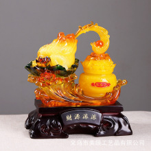 招财金蟾摆件工艺品 三足蟾蜍家居风水摆件 旺铺乔迁开业摆件批发