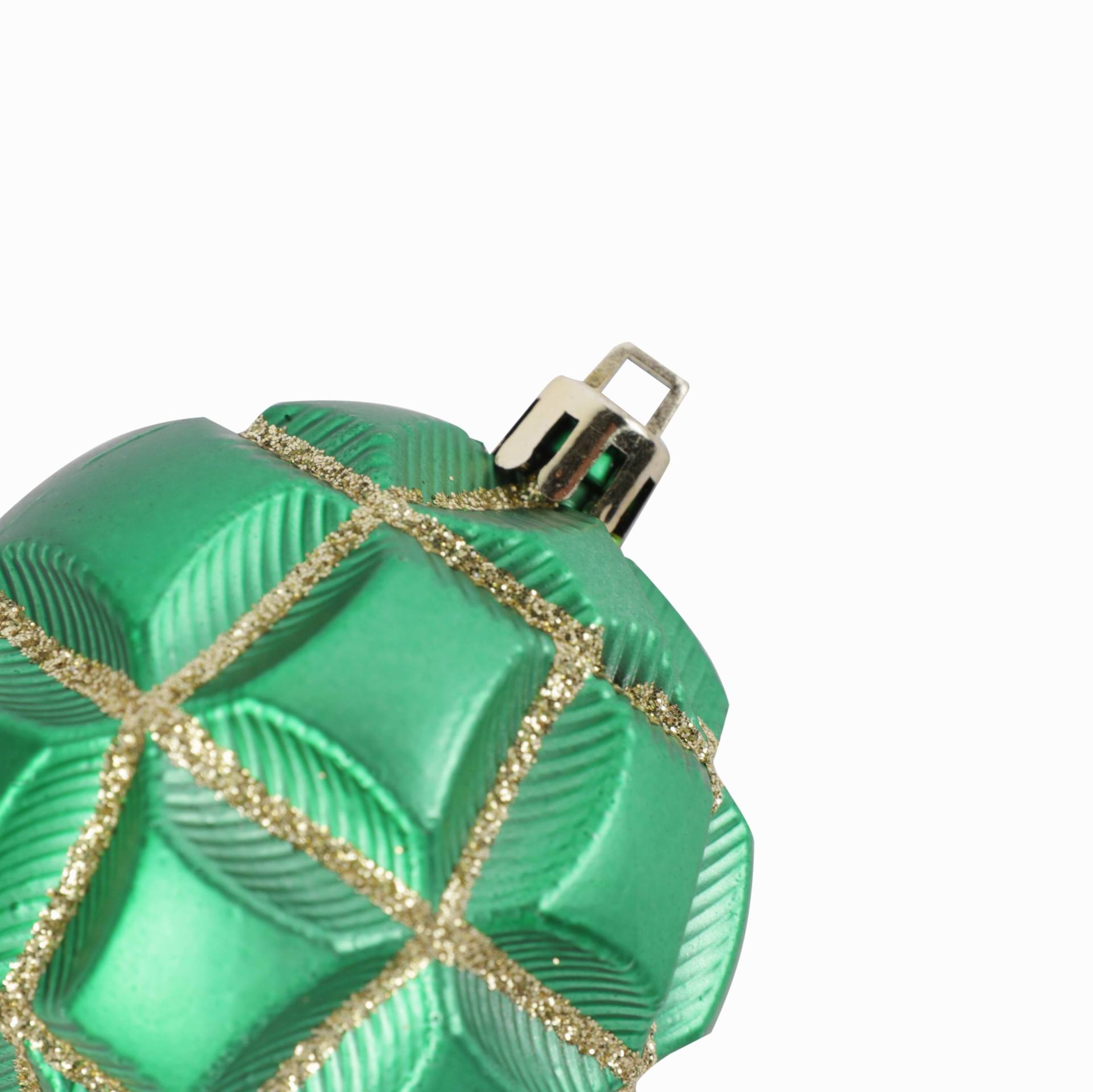 Decoraciones navideñas de plástico de 6 cm, juego de 24 adornos rojos, verdes y dorados para fiestas, adornos para árboles de Navidad, bolas decorativas navideñas.