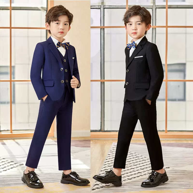 男童西装礼服儿童套装2021秋冬新款主持钢琴演讲服装一件代发西服
