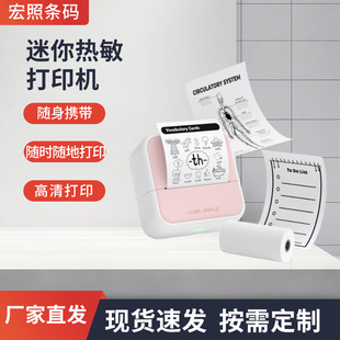Small Square Box Label Printer Handheld Portable Bluetooth Thermal Price Tag Self-Adhesive Sticker Barcode Tag Jewelry