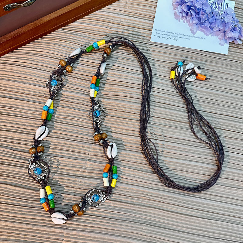 Cuerda de la cintura popular Bohemia tejida cuerda de cáñamo cadena de la cintura cinturón delgado vestido del todo-fósforo de las mujeres joyería transfronteriza al por mayor